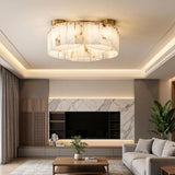 Ceiling Light View 6 | Luxury Marble & Solid Brass Flush Mount Ceiling Light | Minimalist Designer Cloud Ceiling Lamp | JINSHE | JINSHE