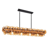 Pressed Glass Disc Linear Curated Mouth-Blown Fr – L 54 x W 14 x H 8 finish configuration #1
