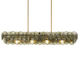 Pressed Glass Disc Linear Curated Mouth-Blown Fr – unlit natural material contrast