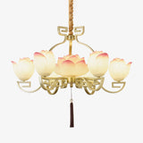 Lotus Bloom Chandelier – Handcrafted Architectural Luxury Lighting Fixture