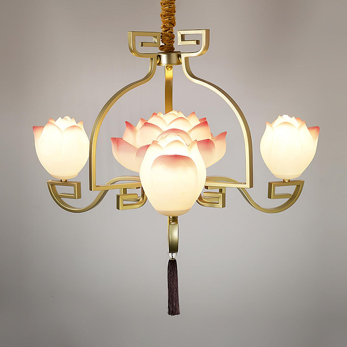Lotus Bloom Chandelier – Ambient Illumination in Luxury Interior Setting View 18