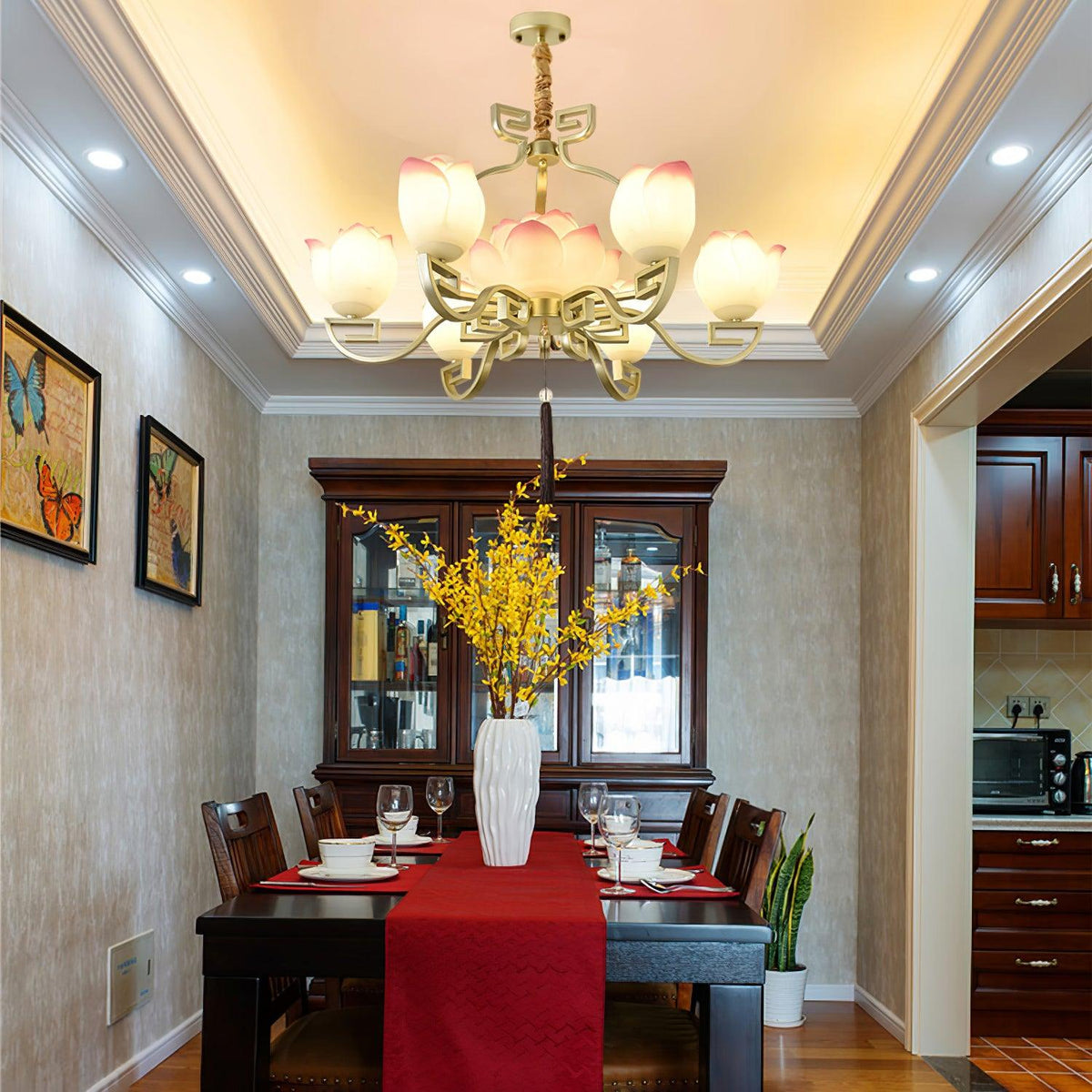 Lotus Bloom Chandelier – Ambient Illumination in Luxury Interior Setting View 4