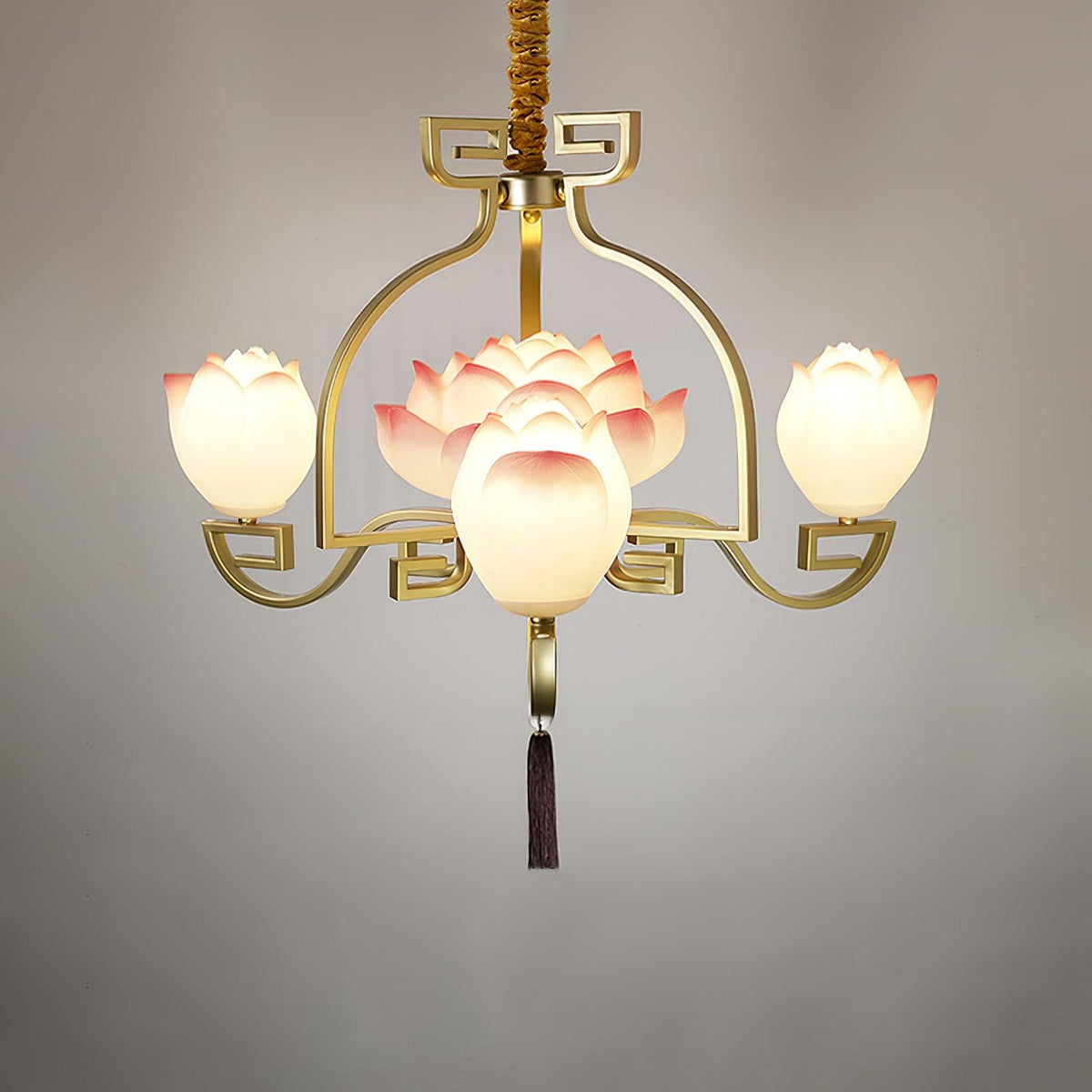 Lotus Bloom Chandelier – Ambient Illumination in Luxury Interior Setting View 15