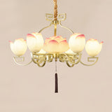 Lotus Bloom Chandelier – Ambient Illumination in Luxury Interior Setting View 5