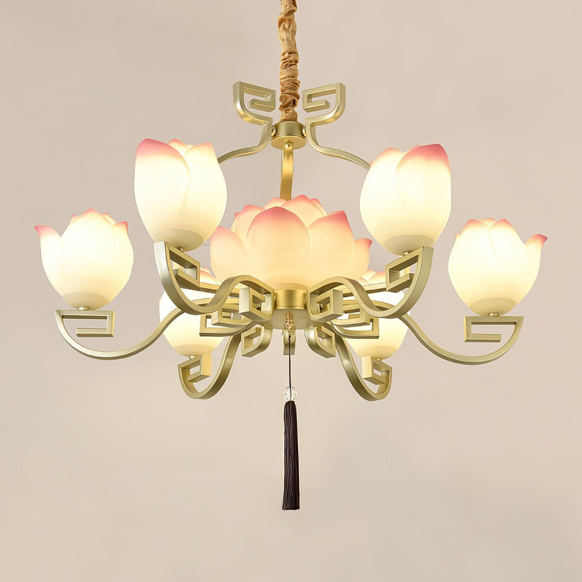Lotus Bloom Chandelier – Ambient Illumination in Luxury Interior Setting View 7