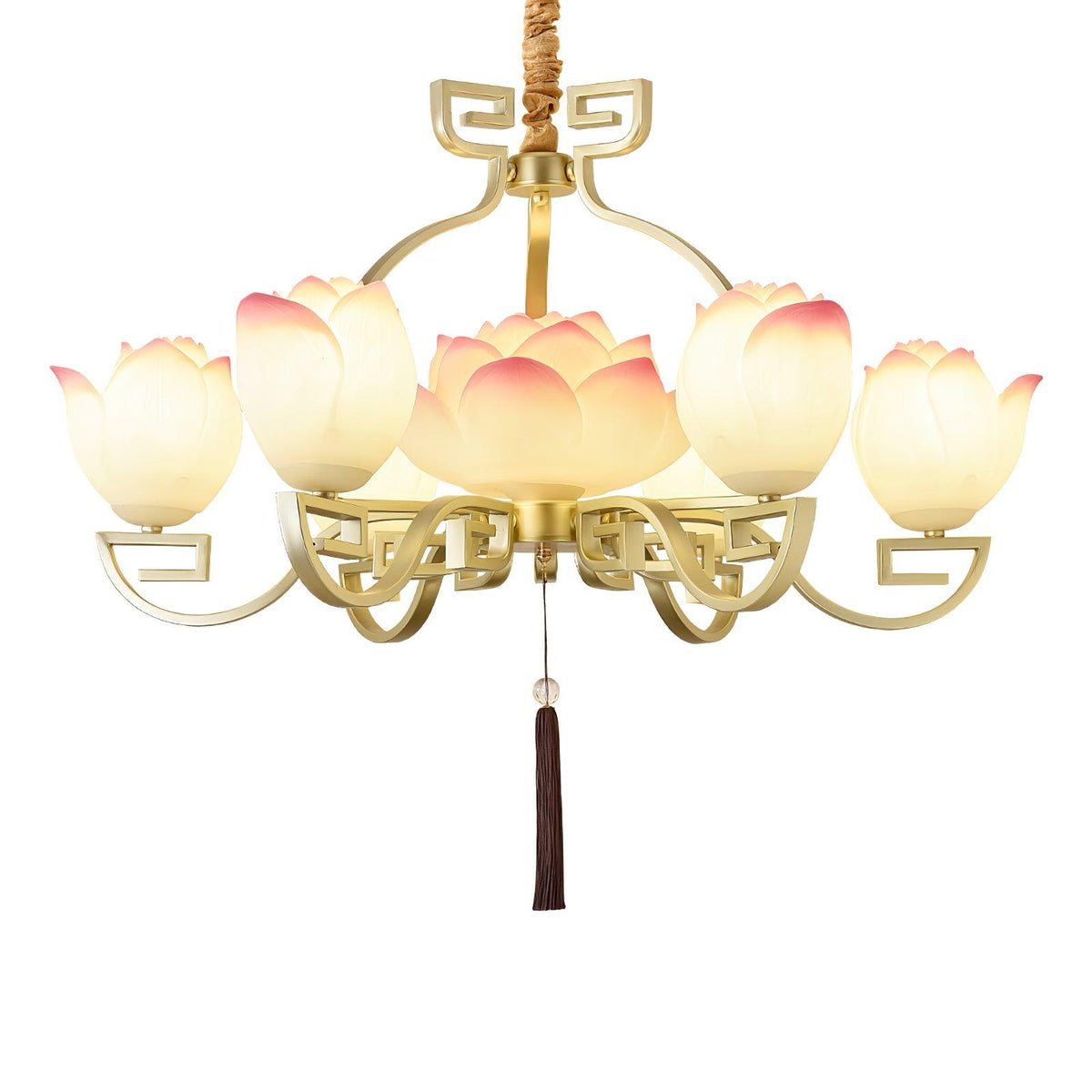 Lotus Bloom Chandelier – Ambient Illumination in Luxury Interior Setting View 8