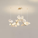 Lotus Petal Chandelier – Ambient Illumination in Luxury Interior Setting View 19