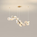 Lotus Petal Chandelier – Ambient Illumination in Luxury Interior Setting View 14