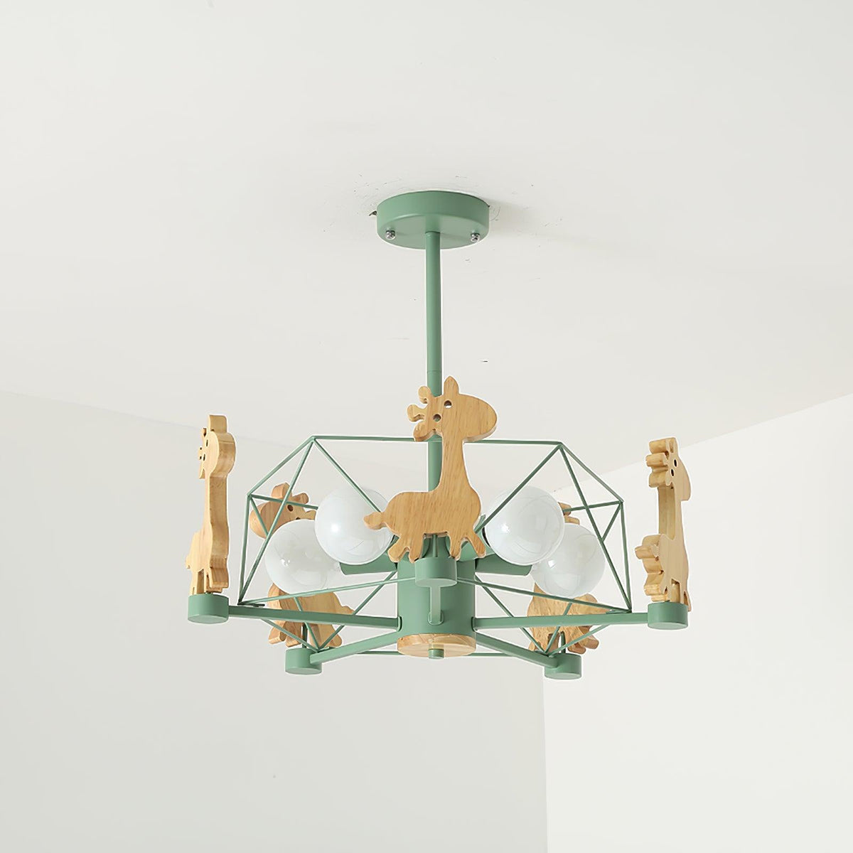 Lovely Deer Wooden Curated Mouth-Blown Frosted G – structural canopy joint detail