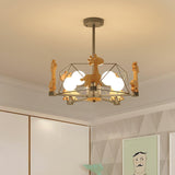 Lovely Deer Wooden Curated Mouth-Blown Frosted G – architectural ceiling profile