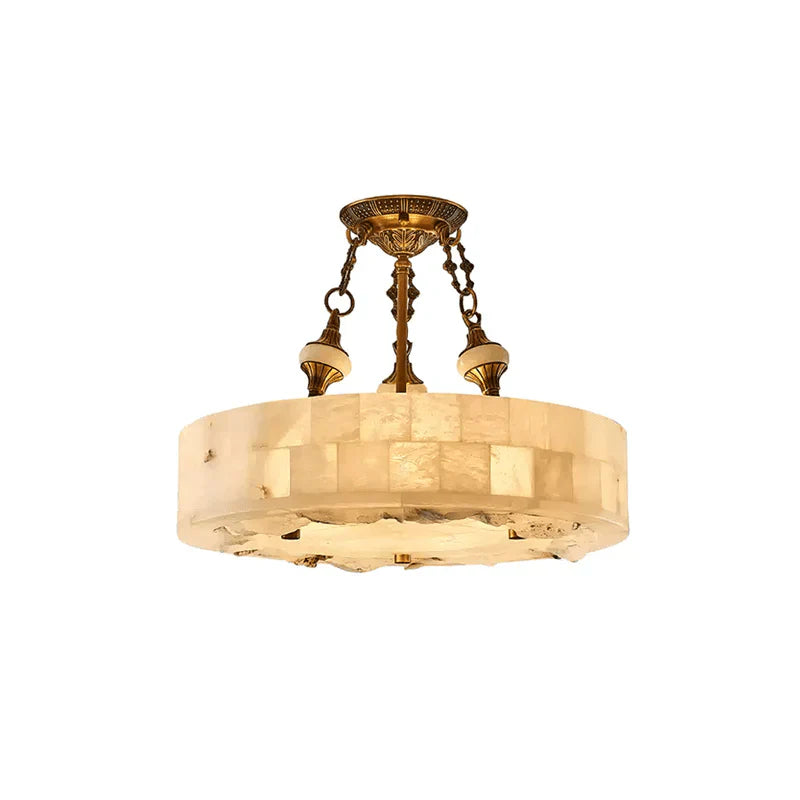 Ceiling Light View 13 | French Minimalist Marble & Antique Brass Flush Mount Ceiling Light | Luxury Designer Ceiling Lamp | JINSHE Lucas | JINSHE