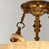 Ceiling Light View 9 | French Minimalist Marble & Antique Brass Flush Mount Ceiling Light | Luxury Designer Ceiling Lamp | JINSHE Lucas | JINSHE