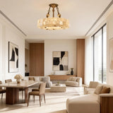 Ceiling Light View 3 | French Minimalist Marble & Antique Brass Flush Mount Ceiling Light | Luxury Designer Ceiling Lamp | JINSHE Lucas | JINSHE