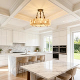 Ceiling Light View 7 | French Minimalist Marble & Antique Brass Flush Mount Ceiling Light | Luxury Designer Ceiling Lamp | JINSHE Lucas | JINSHE
