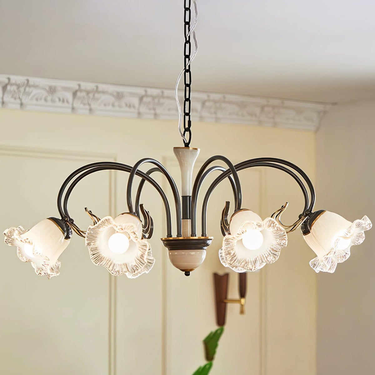 Luce Black Chandelier – Ambient Illumination in Luxury Interior Setting View 13