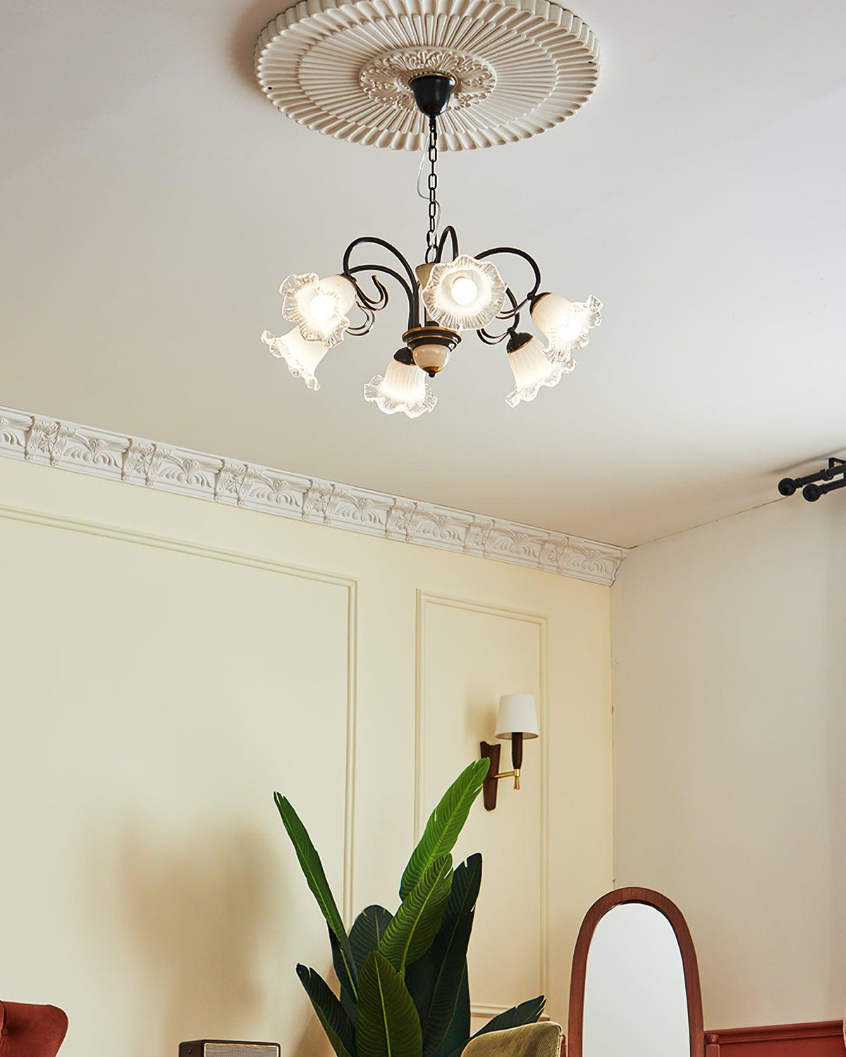 Luce Black Chandelier – Ambient Illumination in Luxury Interior Setting View 3
