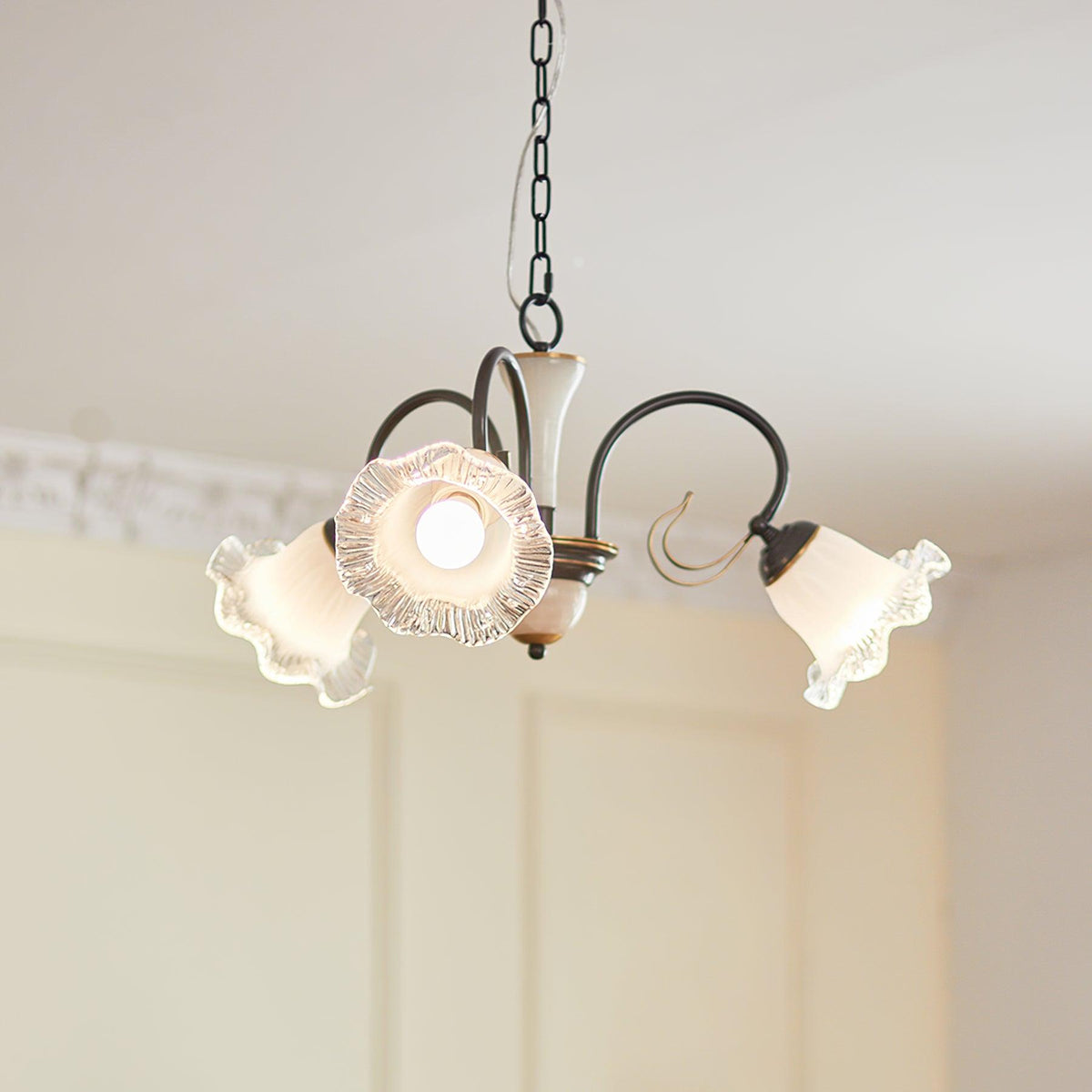 Luce Black Chandelier – Ambient Illumination in Luxury Interior Setting View 9