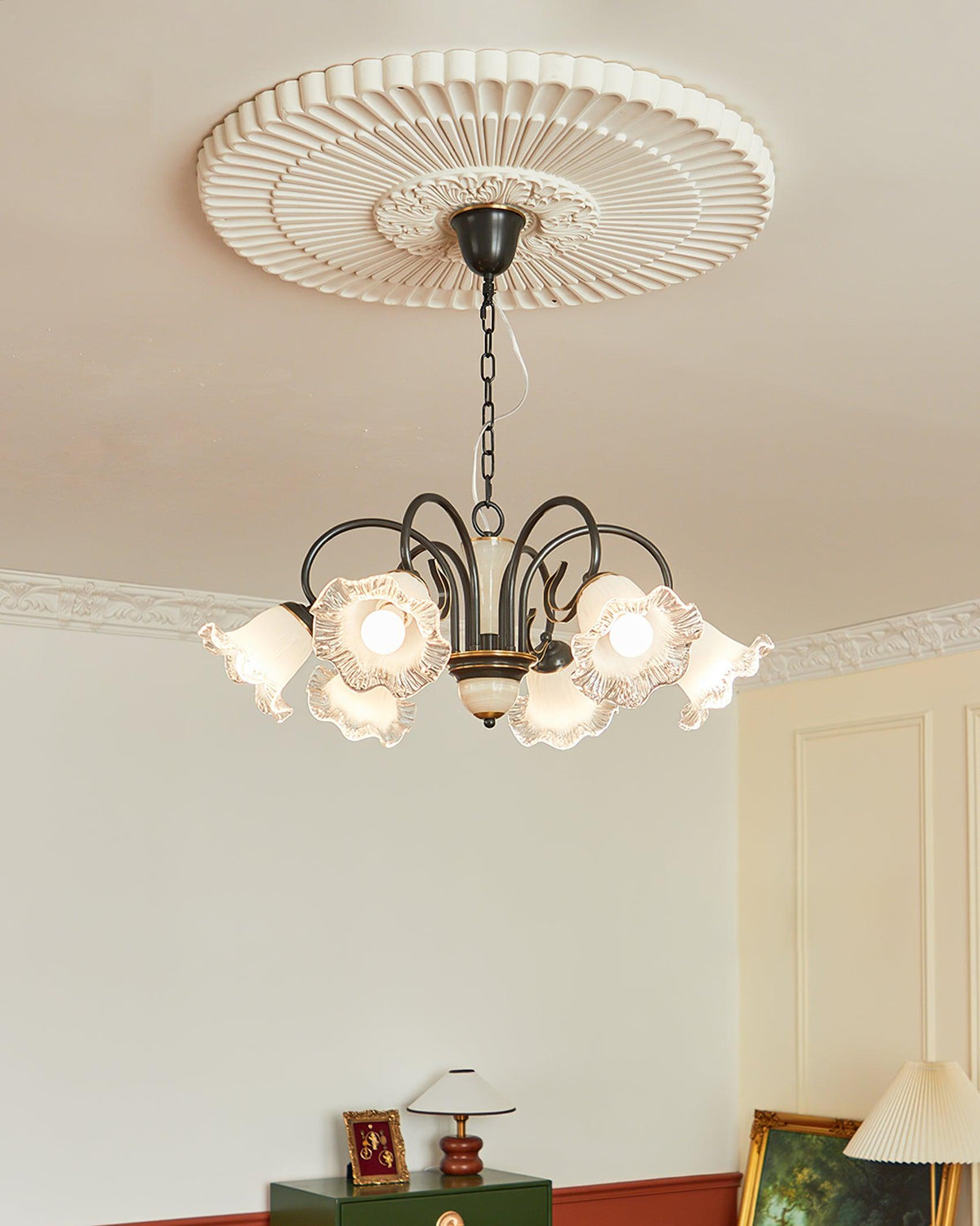 Luce Black Chandelier – Ambient Illumination in Luxury Interior Setting View 5