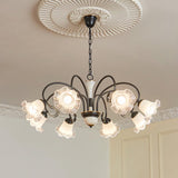 Luce Black Chandelier – Handcrafted Material Texture and Detail View