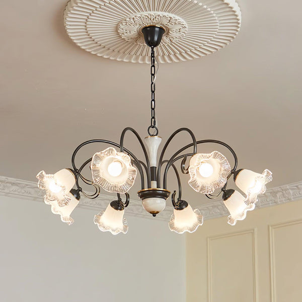Luce Black Curated Mouth-Blown Frosted Glass Cha