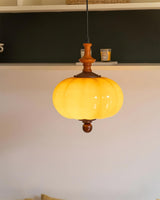 Mouth-Blown Frosted Glass craftsmanship detail on Lucerna Curated Mouth-Blown Frosted Glass Pendan