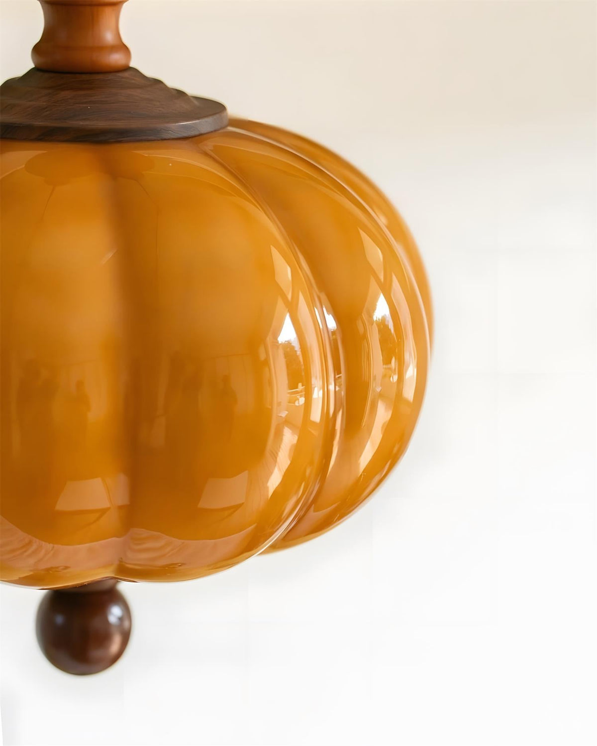 Lucerna Curated Mouth-Blown Frosted Glass Pendan – dimensional scale reference