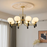 Lucerna Royale Curated Mouth-Blown Frosted Glass installed in residential dining space