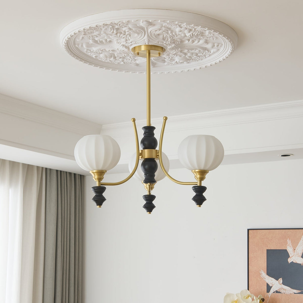 Lucerna Royale Curated Mouth-Blown Frosted Glass – unlit natural material contrast