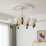 Lucerna Royale Curated Mouth-Blown Frosted Glass warm illuminated room view