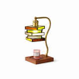 Lucerra Curated Amber Art Glass Table Lamp – handcrafted surface texture