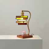 Lucerra Curated Amber Art Glass Table Lamp – W 23cm x H 41cm  W 9 x H 16.1 finish configuration