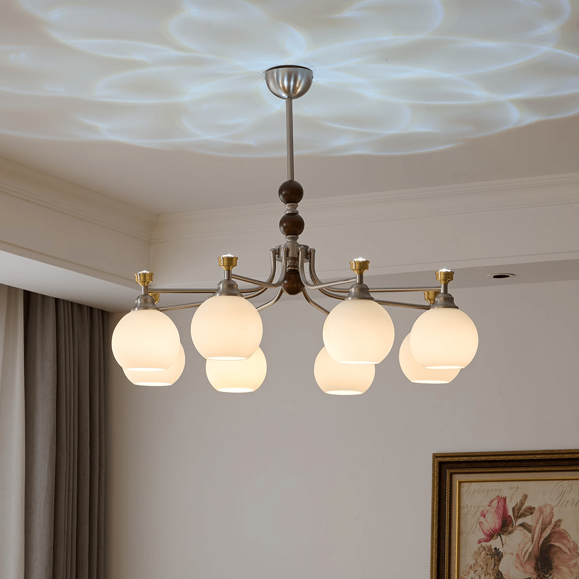 Lucienne Orb Chandelier – Handcrafted Material Texture and Detail View