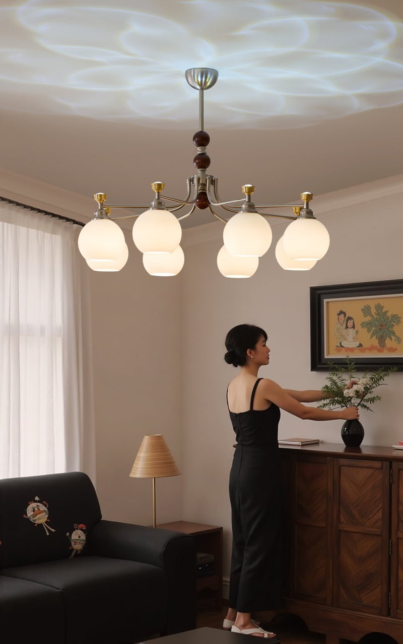Lucienne Orb Chandelier – Ambient Illumination in Luxury Interior Setting View 10
