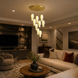 Luma Flora Stairs Chandelier – Ambient Illumination in Luxury Interior Setting View 8