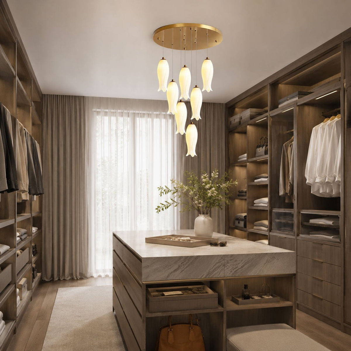 Luma Flora Stairs Chandelier – Ambient Illumination in Luxury Interior Setting View 6