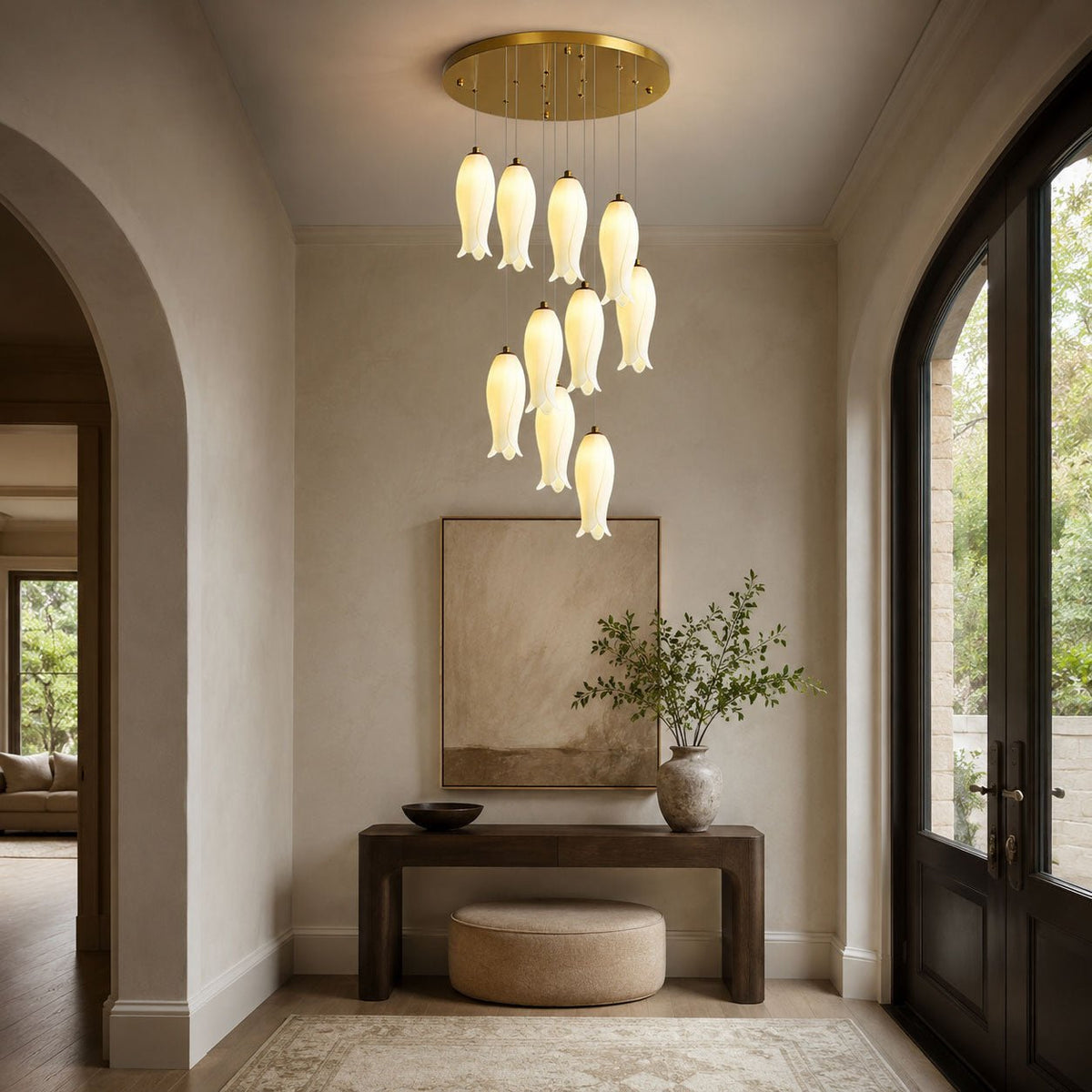 Luma Flora Stairs Chandelier – Ambient Illumination in Luxury Interior Setting View 3