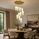 Luma Flora Stairs Chandelier – Handcrafted Material Texture and Detail View