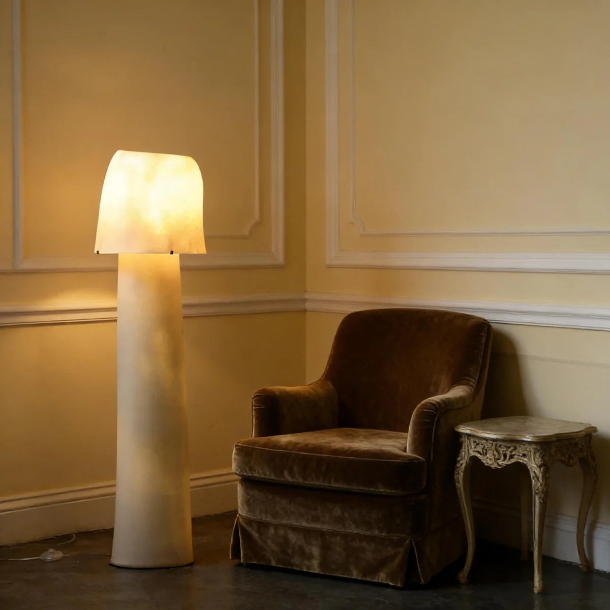 Hand-cast Resin Floor Lamp View 3 | Luma Artisanal Resin Floor Lamp | The Sculptural Art Collection | JINSHE | JINSHE