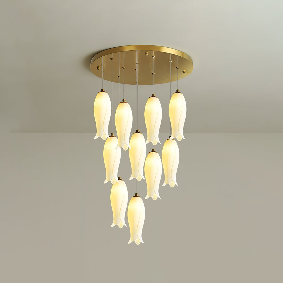 Luma Flora Stairs Chandelier – Ambient Illumination in Luxury Interior Setting View 14