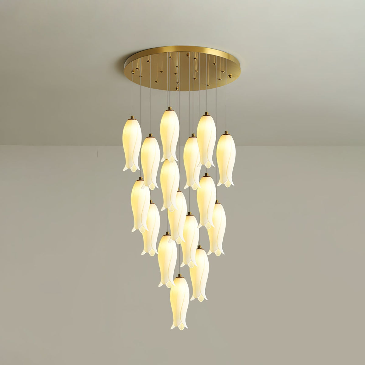 Luma Flora Stairs Chandelier – Ambient Illumination in Luxury Interior Setting View 15