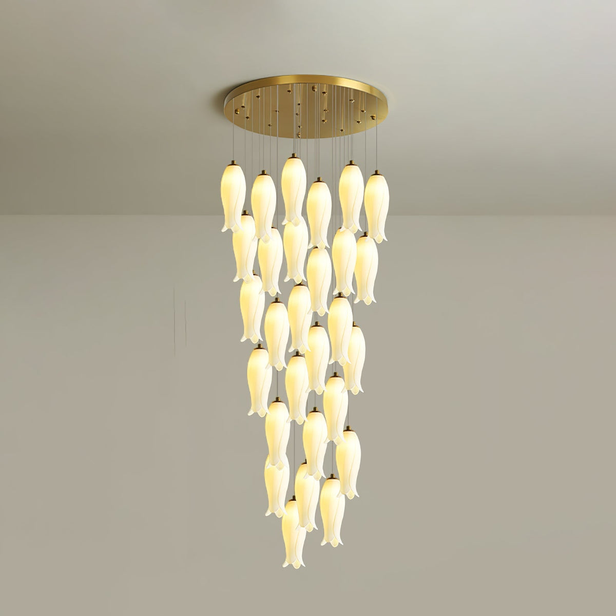 Luma Flora Stairs Chandelier – Ambient Illumination in Luxury Interior Setting View 21
