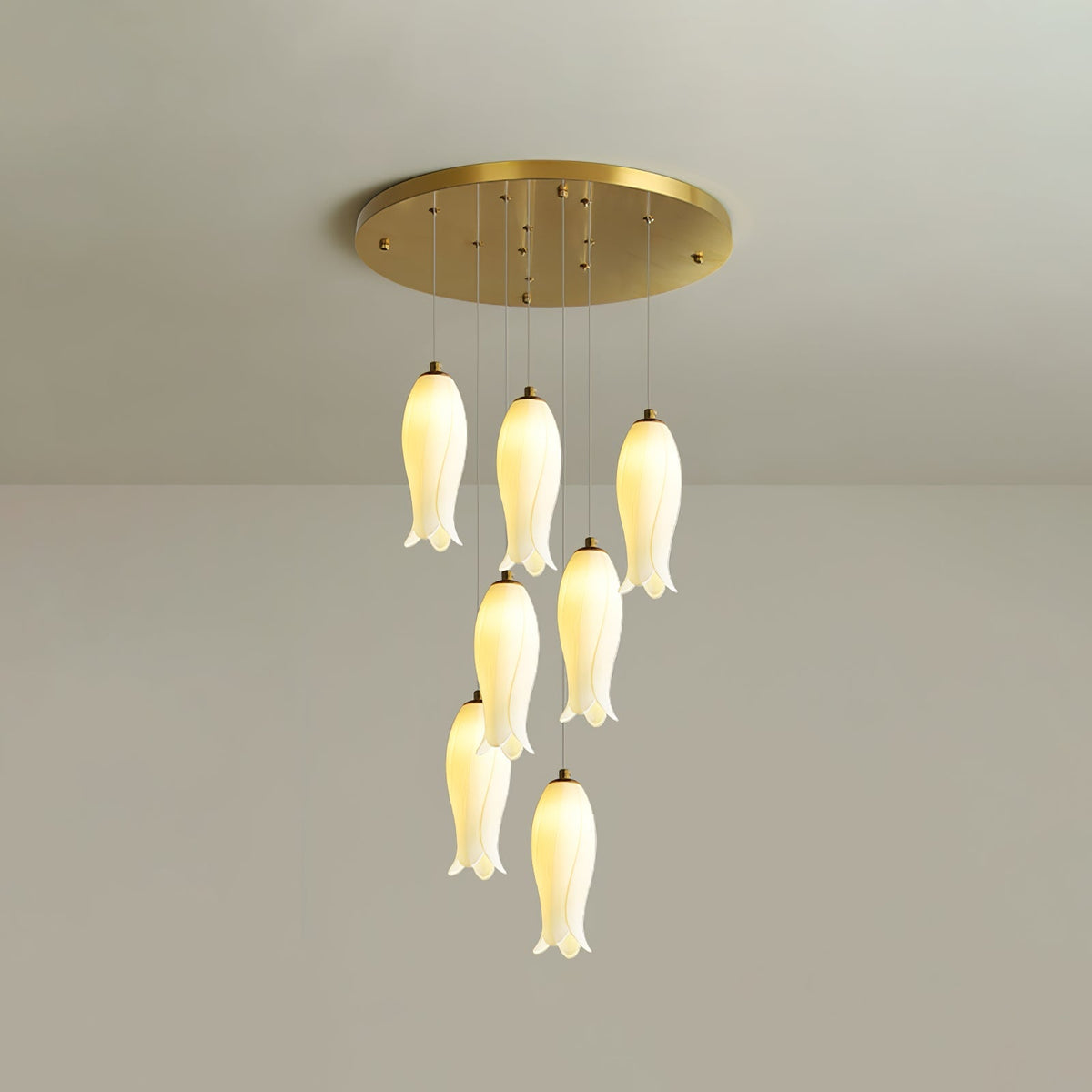Luma Flora Stairs Chandelier – Ambient Illumination in Luxury Interior Setting View 16