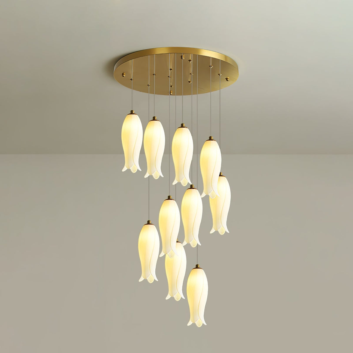 Luma Flora Stairs Chandelier – Ambient Illumination in Luxury Interior Setting View 17