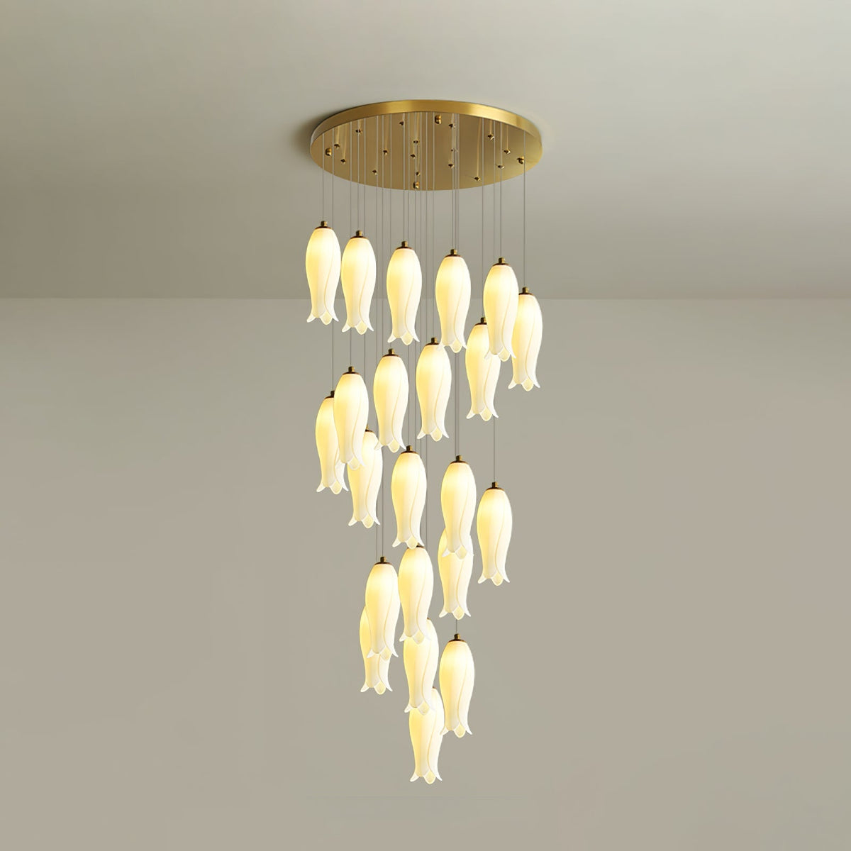 Luma Flora Stairs Chandelier – Ambient Illumination in Luxury Interior Setting View 20