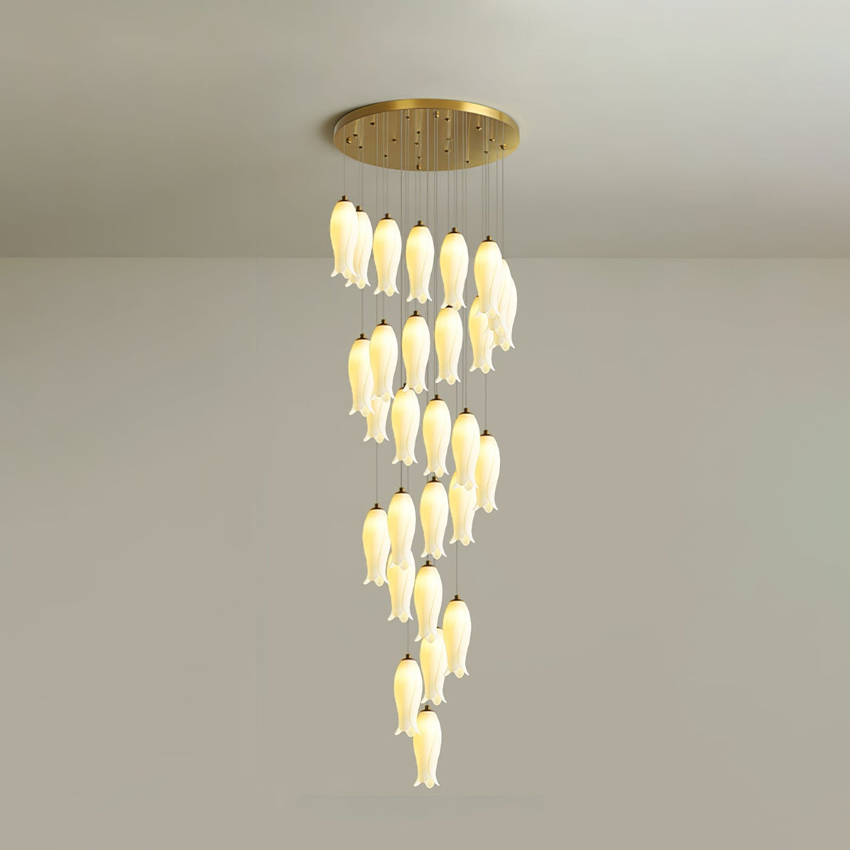 Luma Flora Stairs Chandelier – Ambient Illumination in Luxury Interior Setting View 22