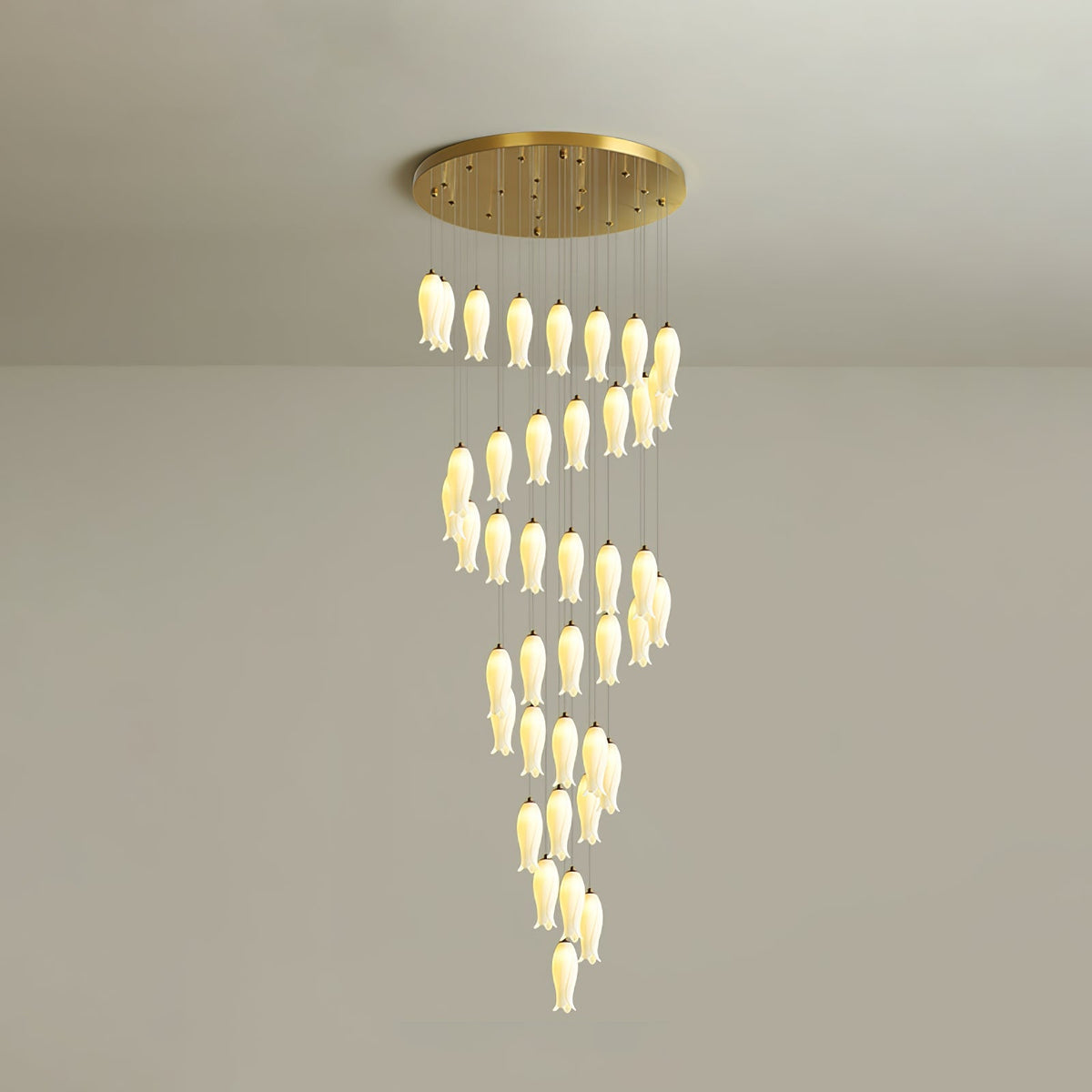 Luma Flora Stairs Chandelier – Ambient Illumination in Luxury Interior Setting View 24