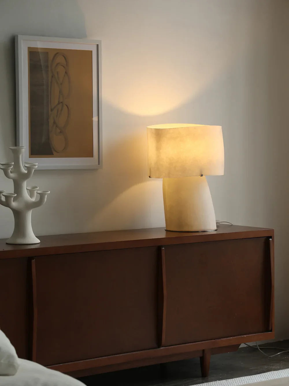 Hand-cast Resin Table Lamp View 7 | Luma Artisanal Resin Table Lamp | The Sculptural Art Collection | JINSHE | JINSHE
