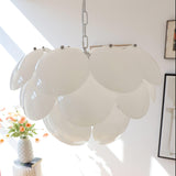 Luminous Petal Glass Chandelier – Ambient Illumination in Luxury Interior Setting View 8