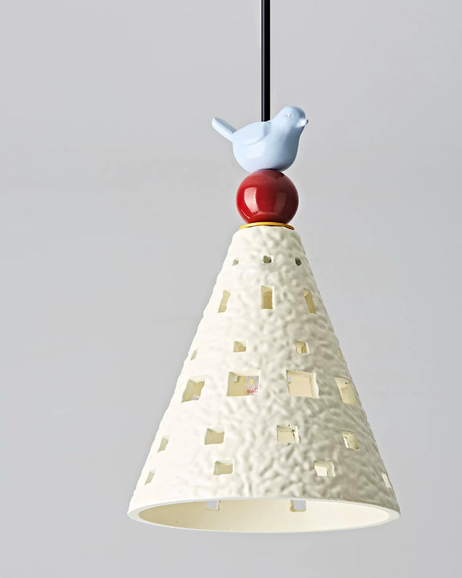 Lumo Pony Curated Hand-Thrown Ceramic Pendant Li – macro detail view #1