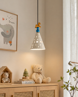 Lumo Pony Curated Hand-Thrown Ceramic Pendant Li – macro detail view